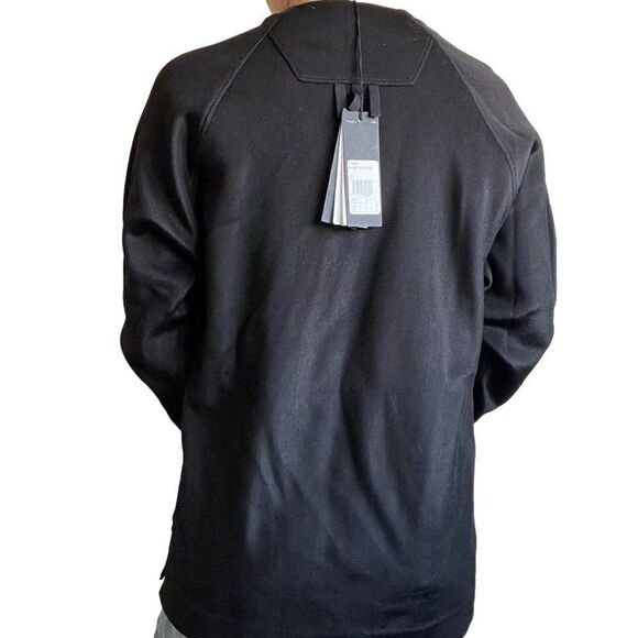 NWT Y-3 Adidas Yohji Yamamoto Mens Black Mesh Crewneck Sweatshirt Sz S - Picture 4 of 8